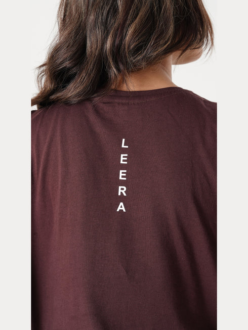 LEERA Cordovan Oversized Cotton Tee